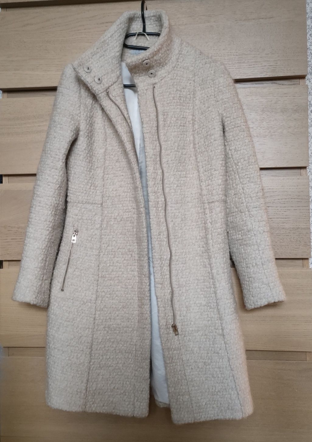 H&M wełniany płaszcz damski S