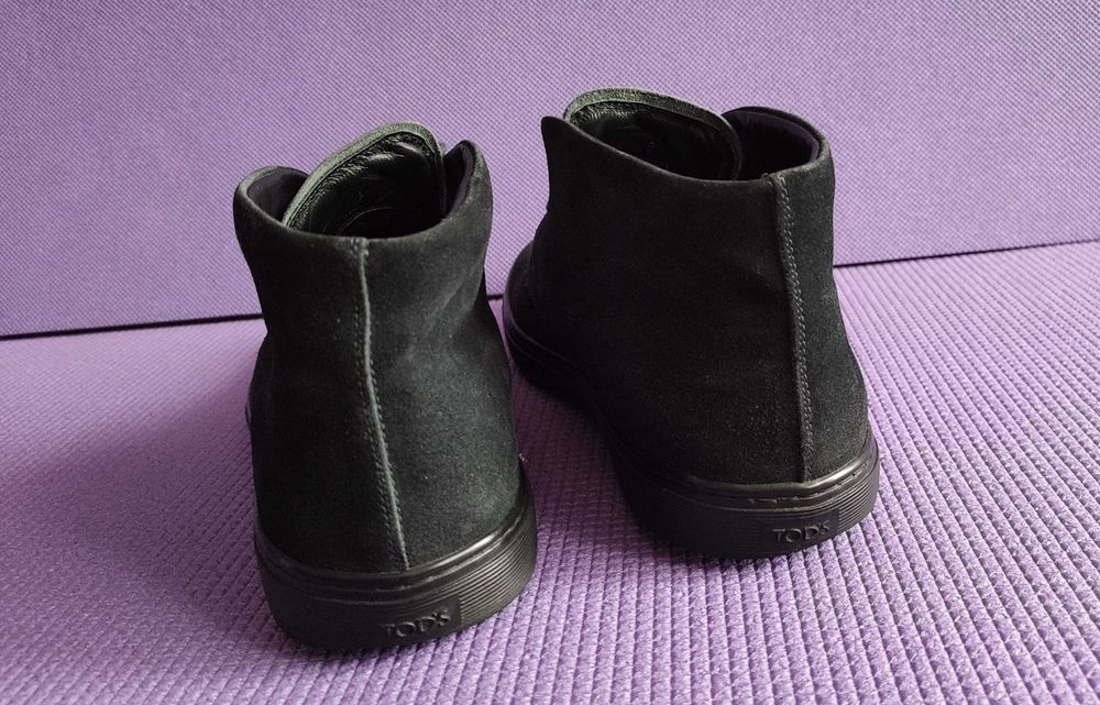 Чоловічі замшеві туфлі черевики Tod's 43 р 29 см  темносині Італія