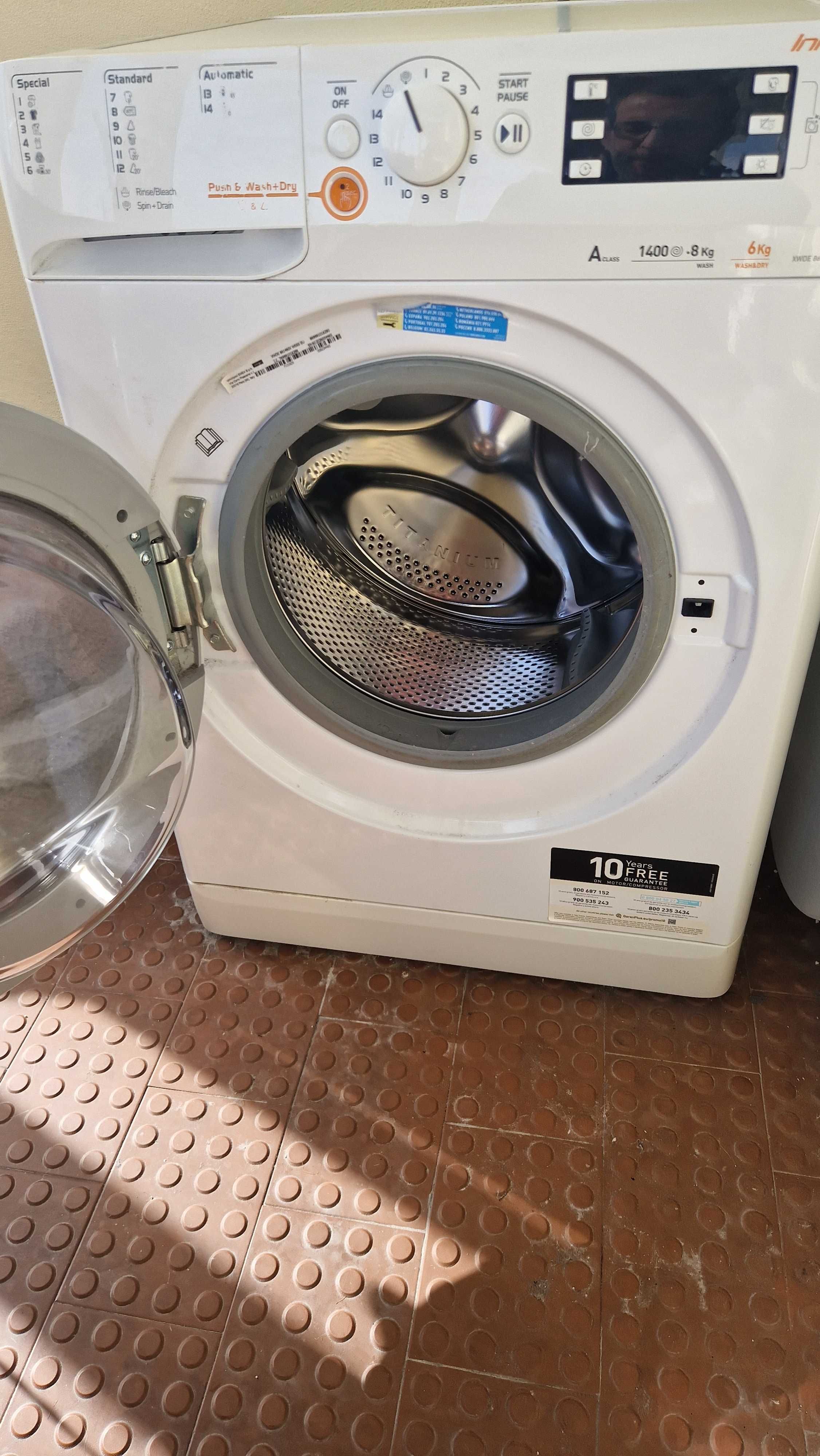 Máquina lavar e secar Innex ( Indesit), 8kg lavagem, 6 kg  secagem