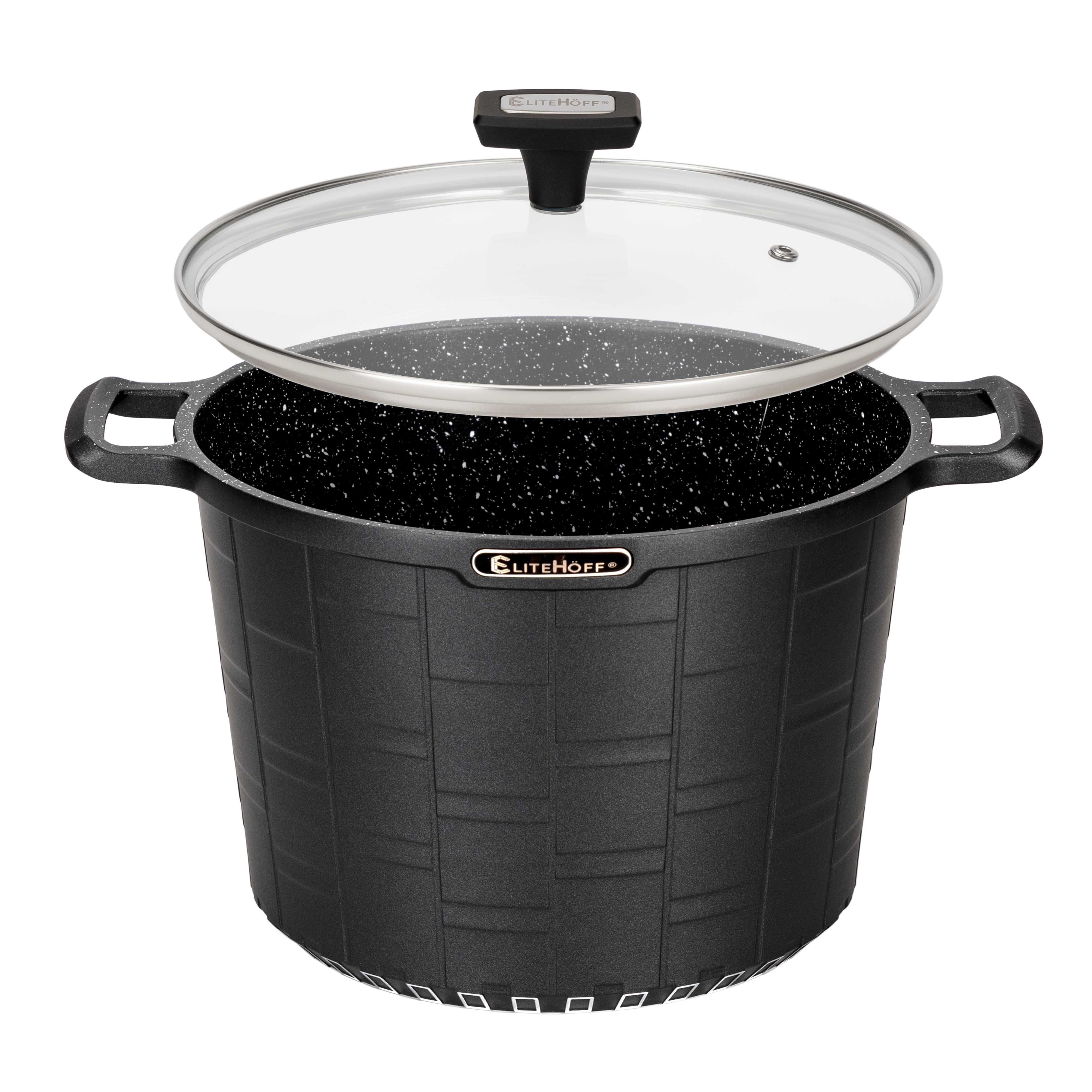 6,5L Garnek Granitowy z Pokrywą EliteHoff E-7032