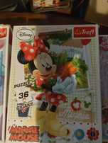 Puzzle  Myszka Miki,Syrenka,mix