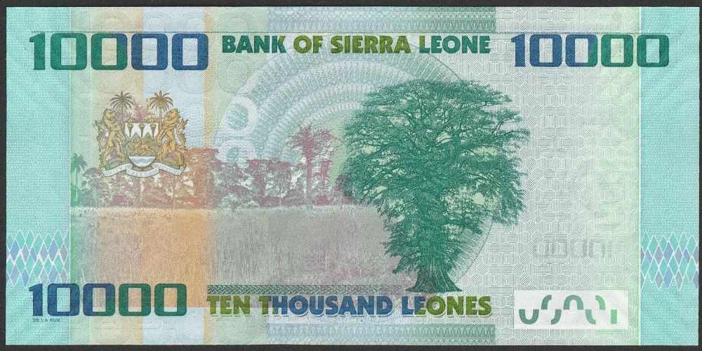 Sierra Leone 10000 leone 2010 - ptak - stan bankowy UNC