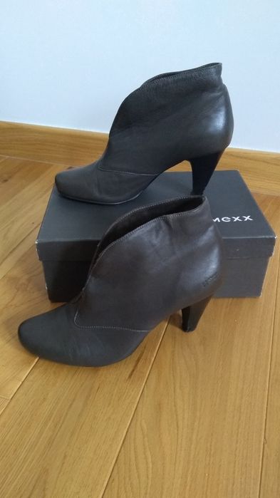 Mexx szare botki z miękkiej skóry r. 41