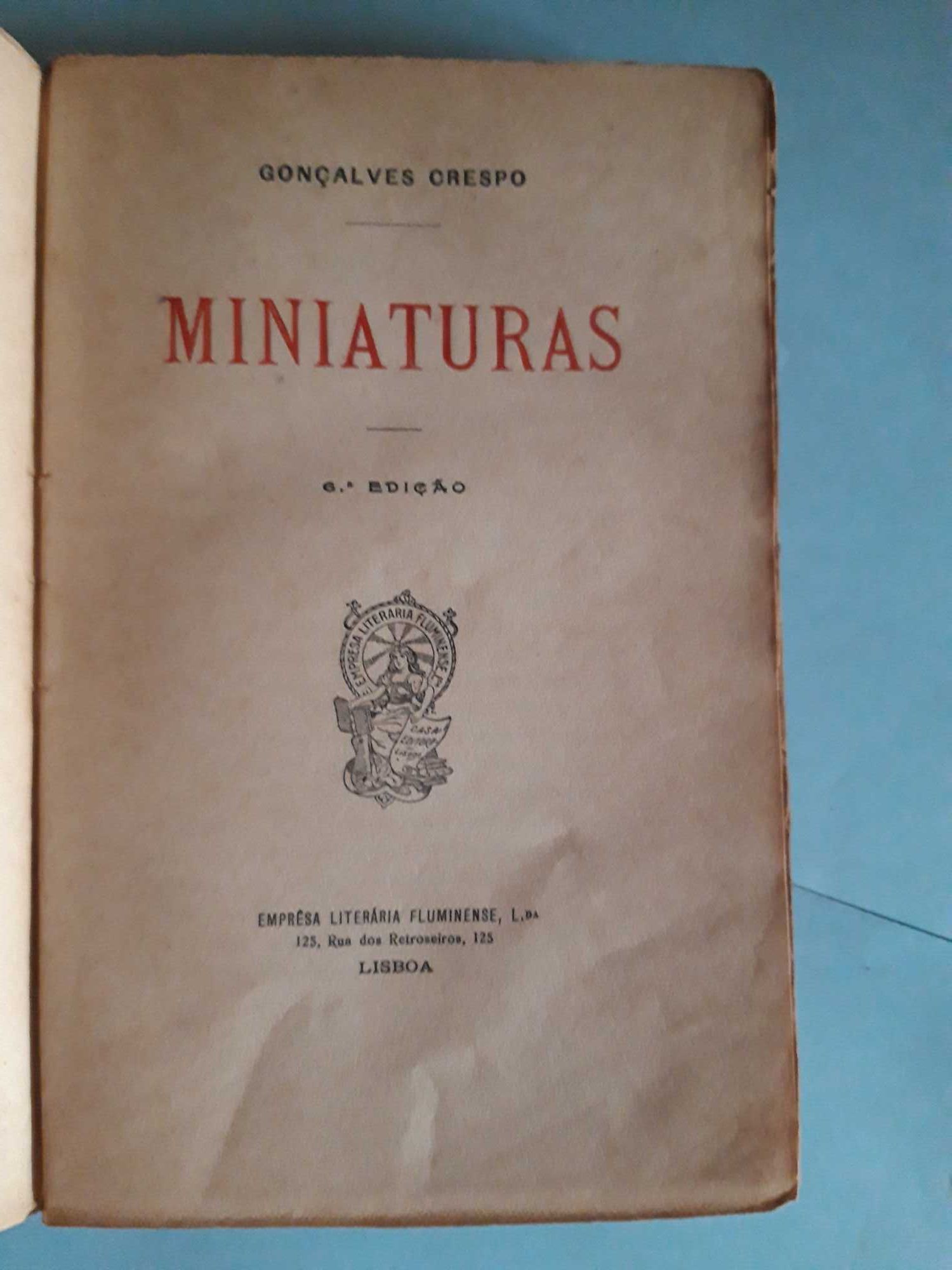 Livro - Miniaturas -Gonçalves Crespo