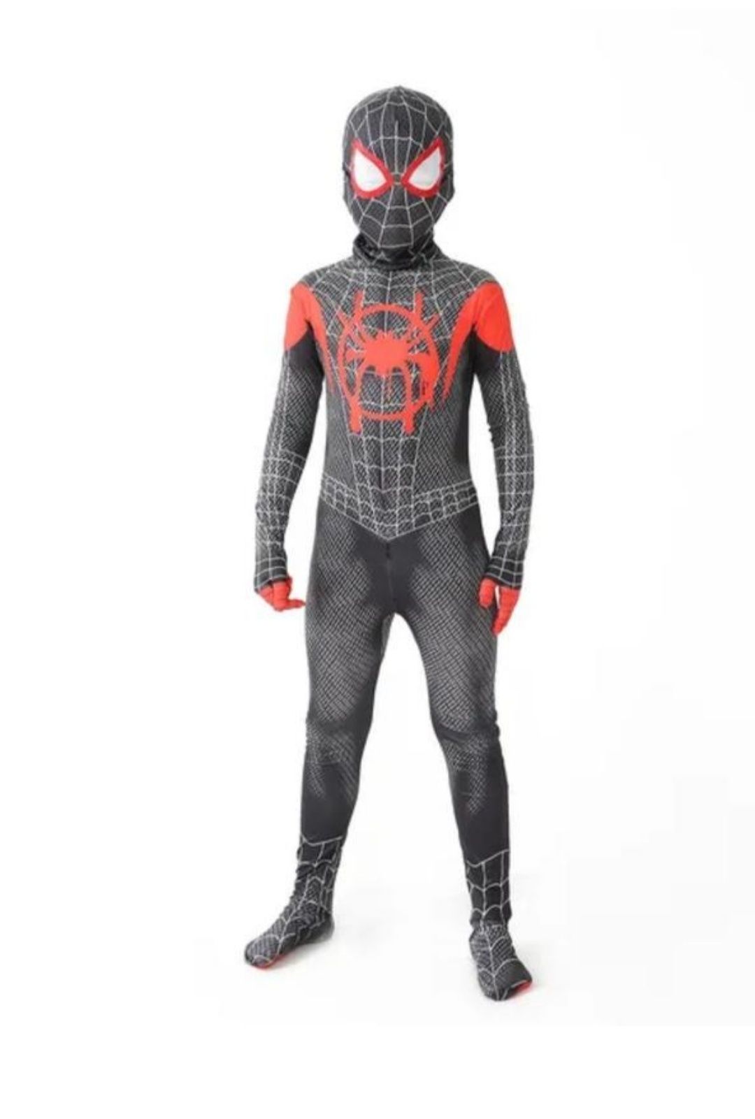 Дитячий костюм Чорний Спайдермен,людина павук Майлз на 3-4, 5-6, 7-8,