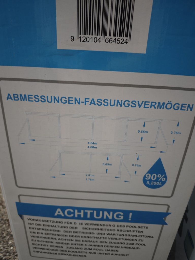 Basen Lamar 99 nowy 4m x2m 5200l super jakość