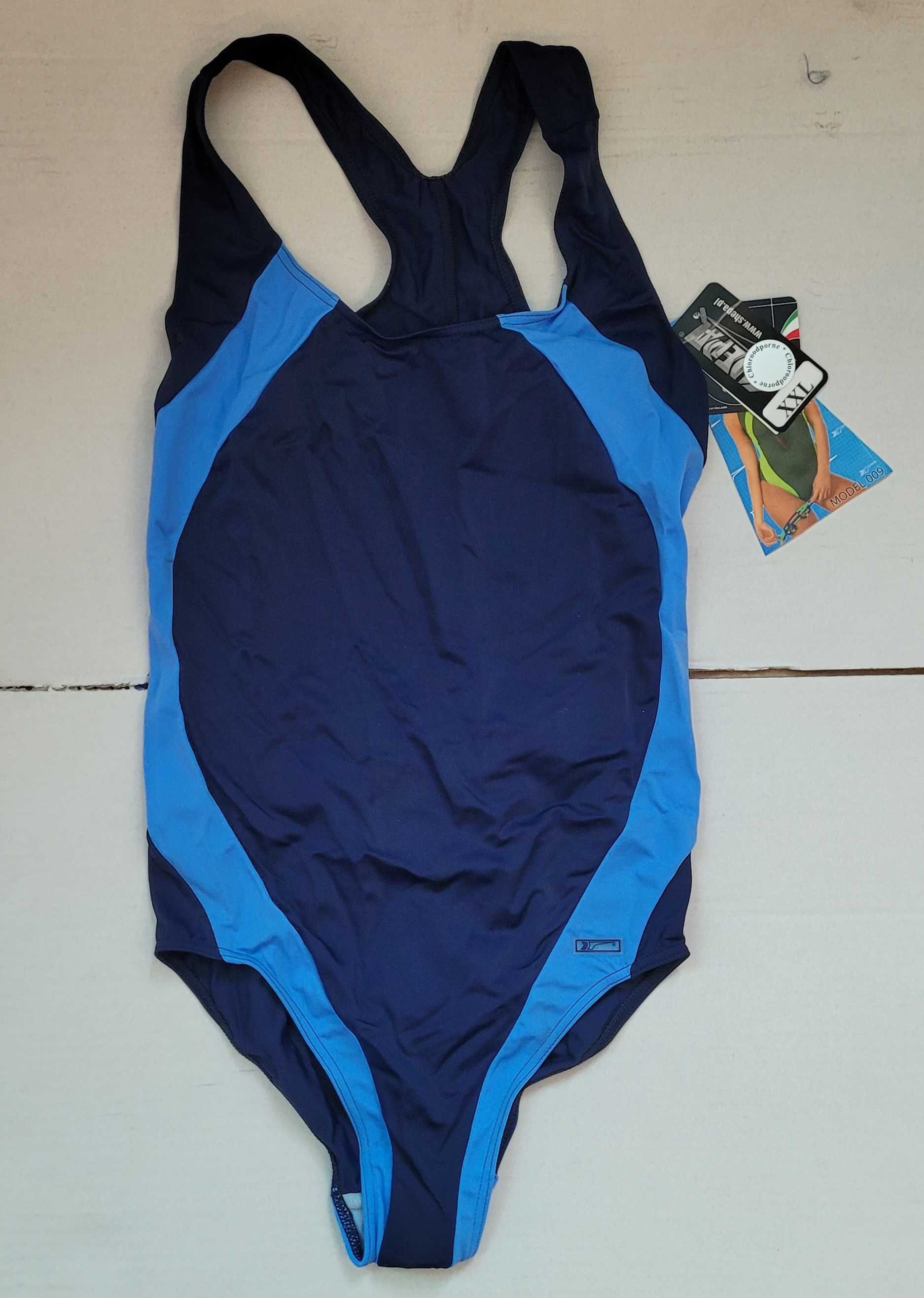 Kostium kąpielowy damski SHEPA/model 009/rozmiar XXL/niebieski