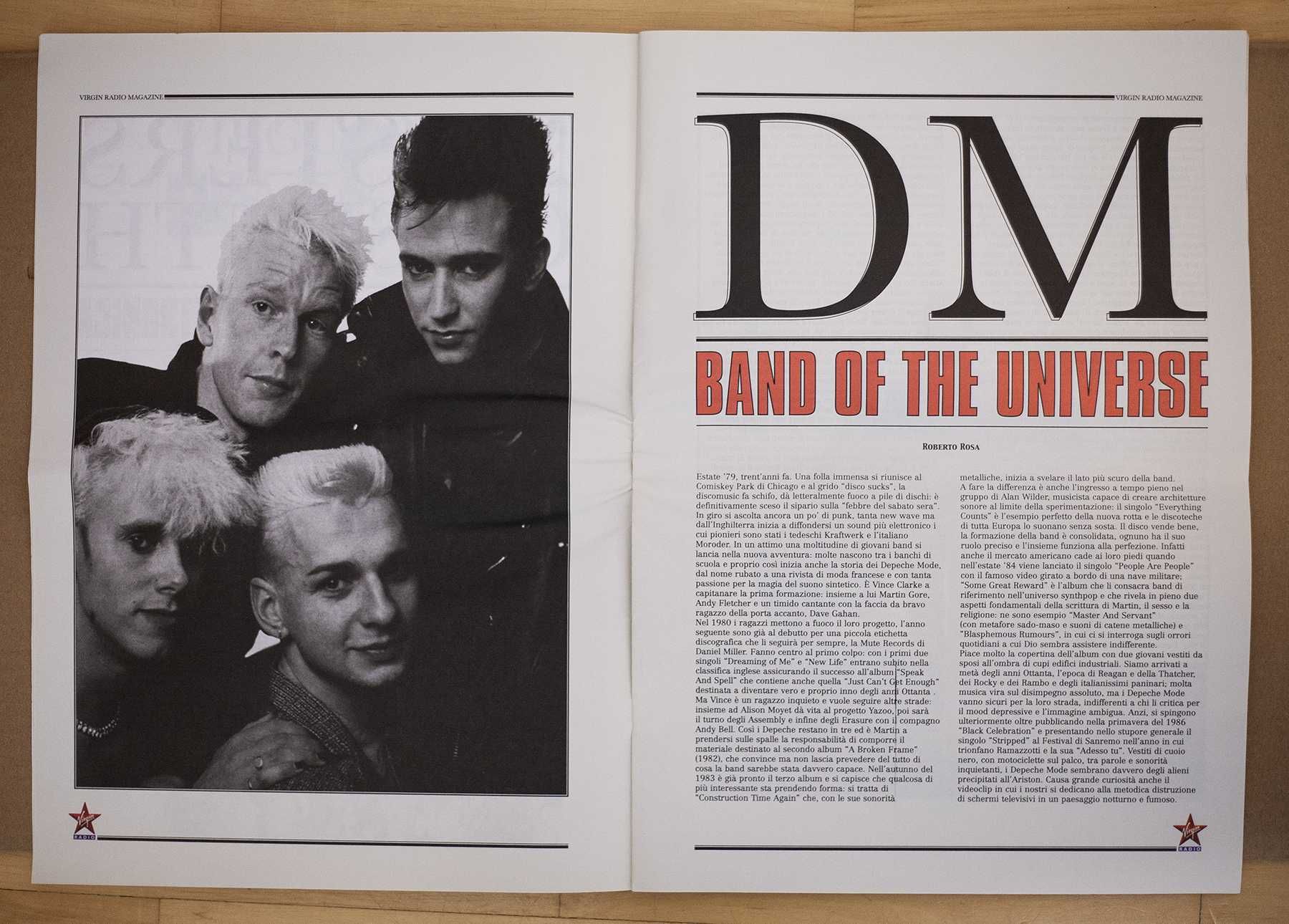 Depeche Mode - specjalne wydanie gazety z okazji koncertów we Włoszech