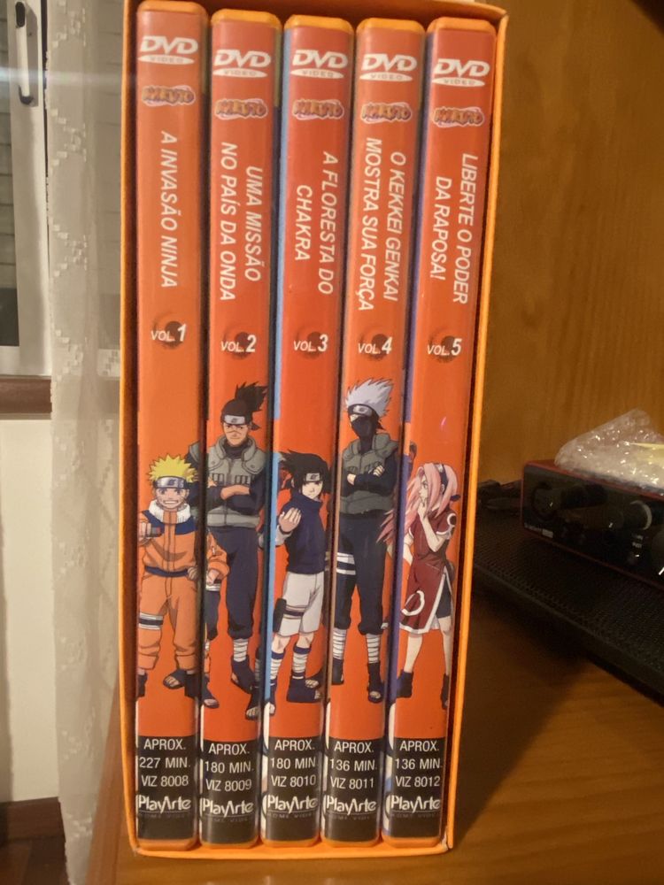 Naruto DVD (5 Volumes + Filme)