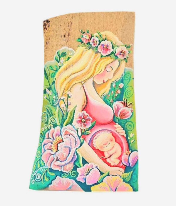 Kobieta w ciąży na desce