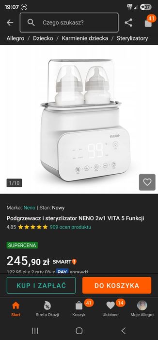 Podgrzewacz  i sterylizator  do butelek neno