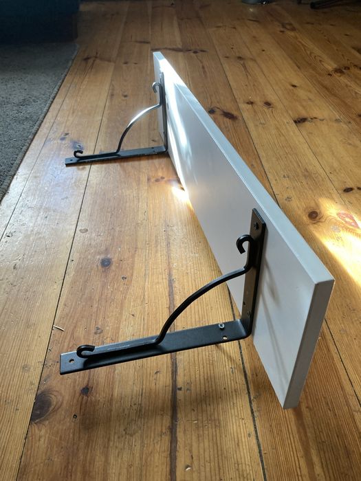 Biała Półka ścienna IKEA EKBY HEMNES / EKBY HALL