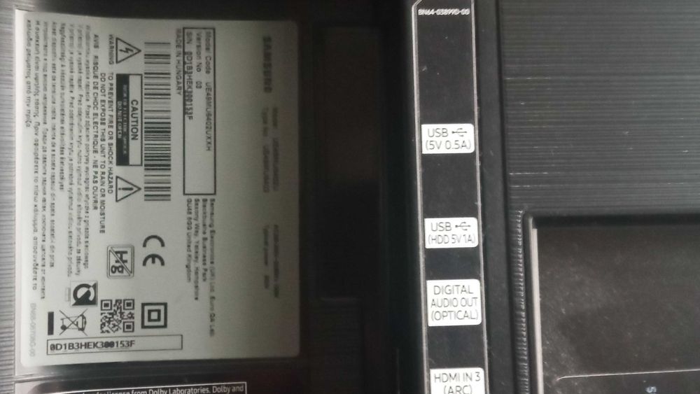 Telewizor samsung 49 cali uszkodzona matryca