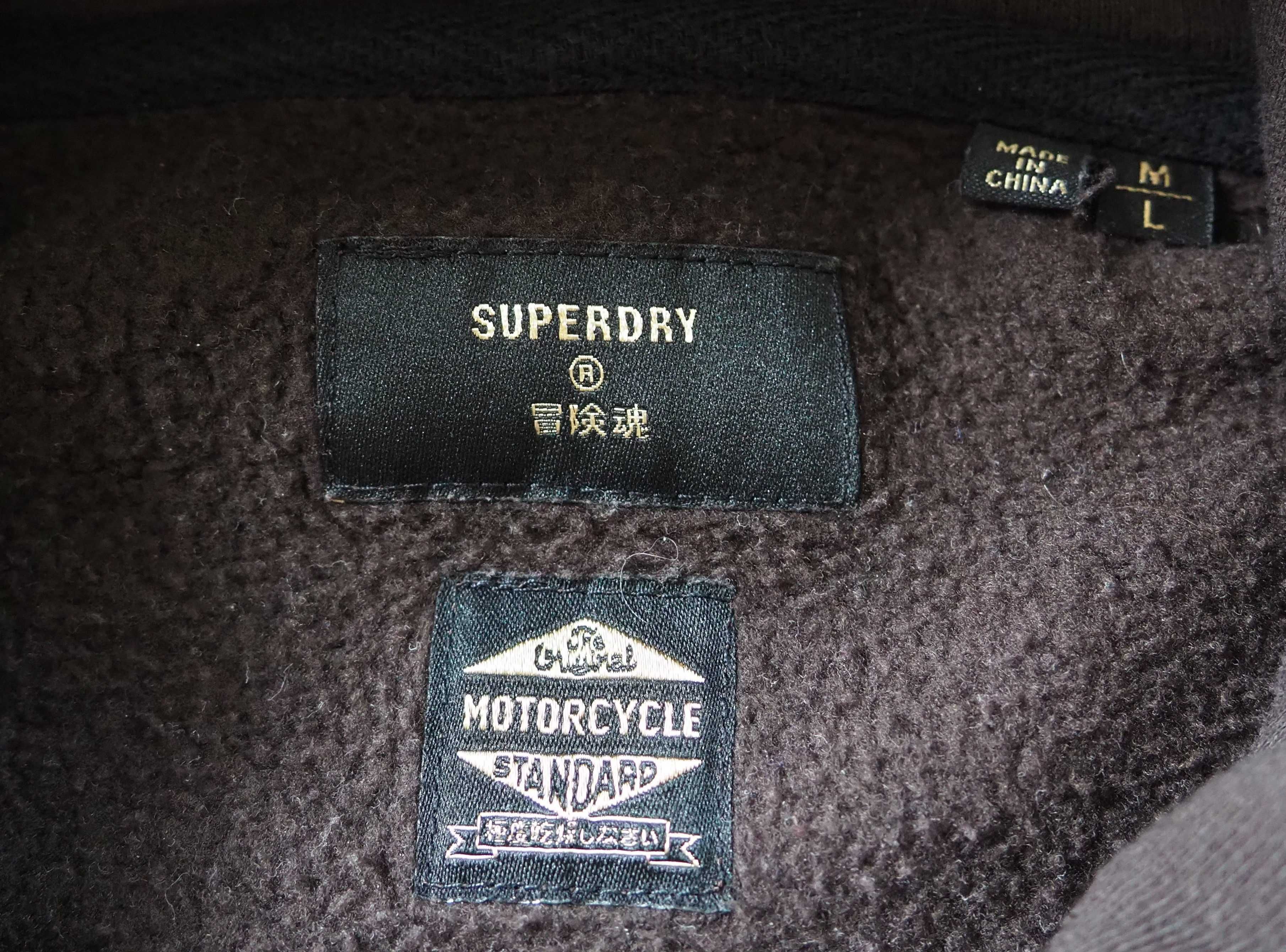 Superdry_ciepła dłuższa bluza z kieszeniami_motocycle_rozmiar M/L