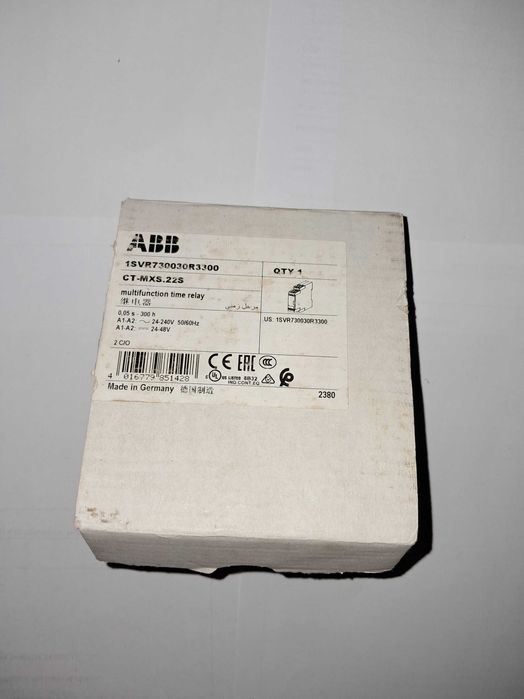 ABB CT-MXS.22S 1SVR730030R3300 Time Relay 24-240V AC/DC