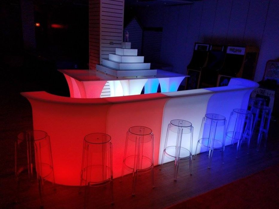 Balcão com iluminação