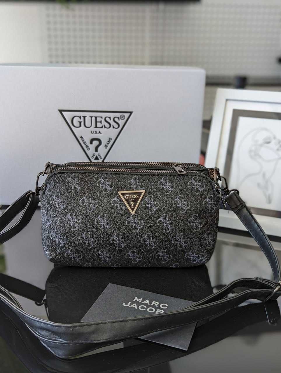 Клатч сумка Guess мини  Гесс на 3 отделения