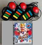 Conjunto Buzz Quiz TV Playstation 3 (PS3) + 3 comandos com fios