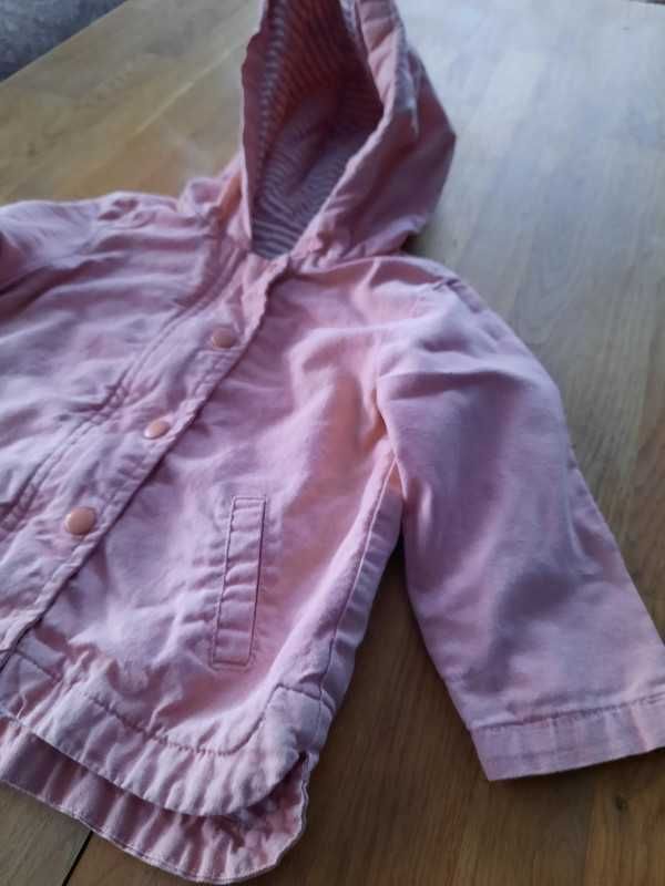 Płaszczyk dziewczęcy Śliczna kurtka z podszewką różowa 80-86 Trimmings