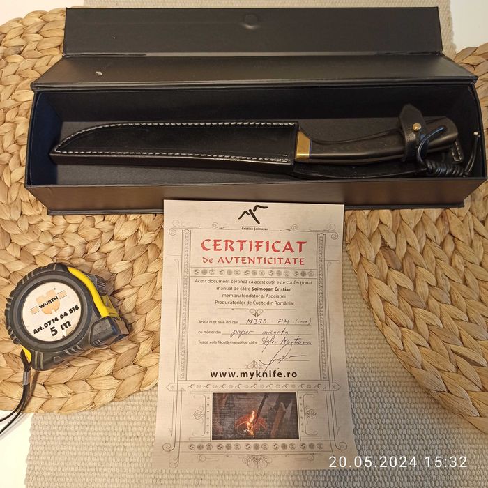 Nóż myśliwski ręcznie robiony M390 !