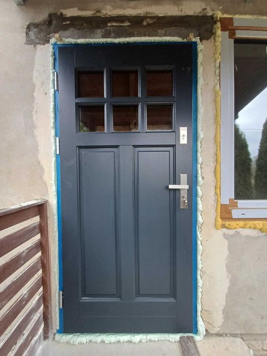 Drzwi zewnętrzne drewniane 78mm od ręki Góra kalwaria Czyste powietrze