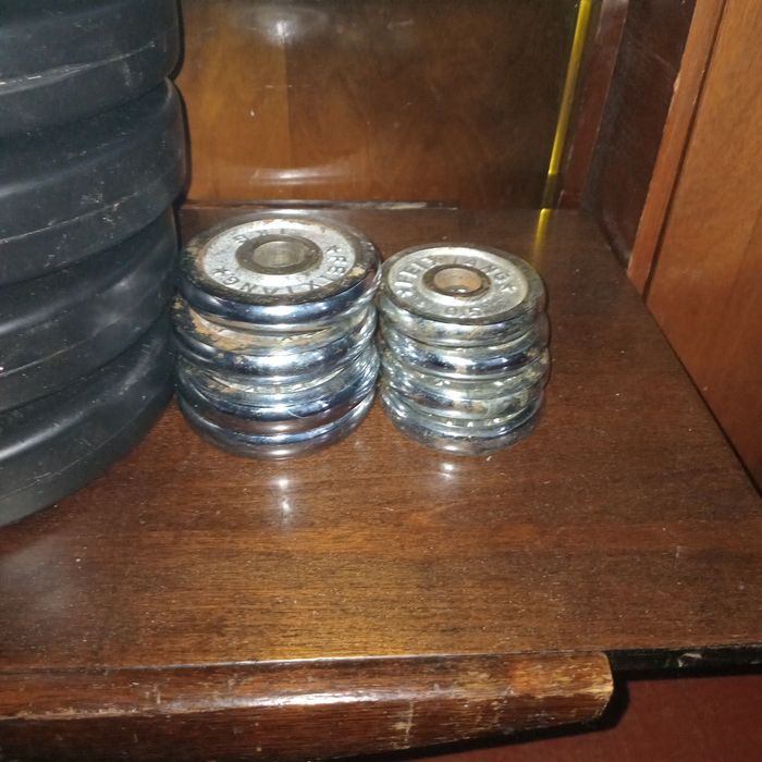 Гантели хромированные 5кг.1 кг.0,5кг.
