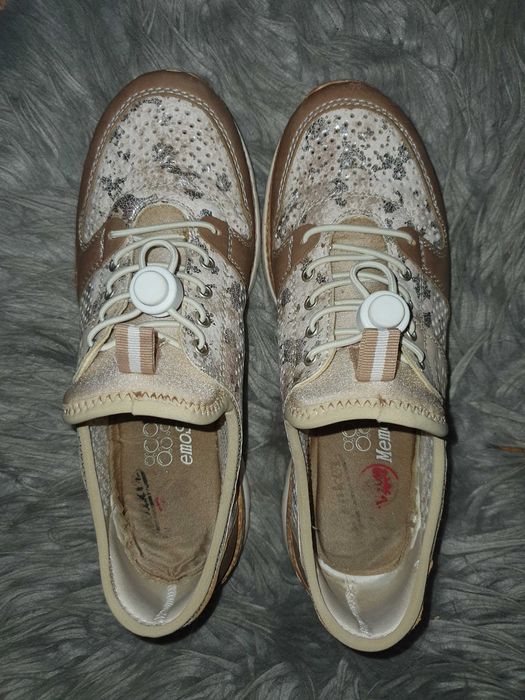 Beżowe trampki damskie, rozmiar 37, Rieker marka