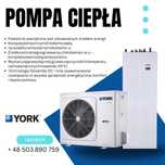 Pompa ciepła YORK 14 KW zasobnik 240 l. nierdzewny z montażem kotłowni