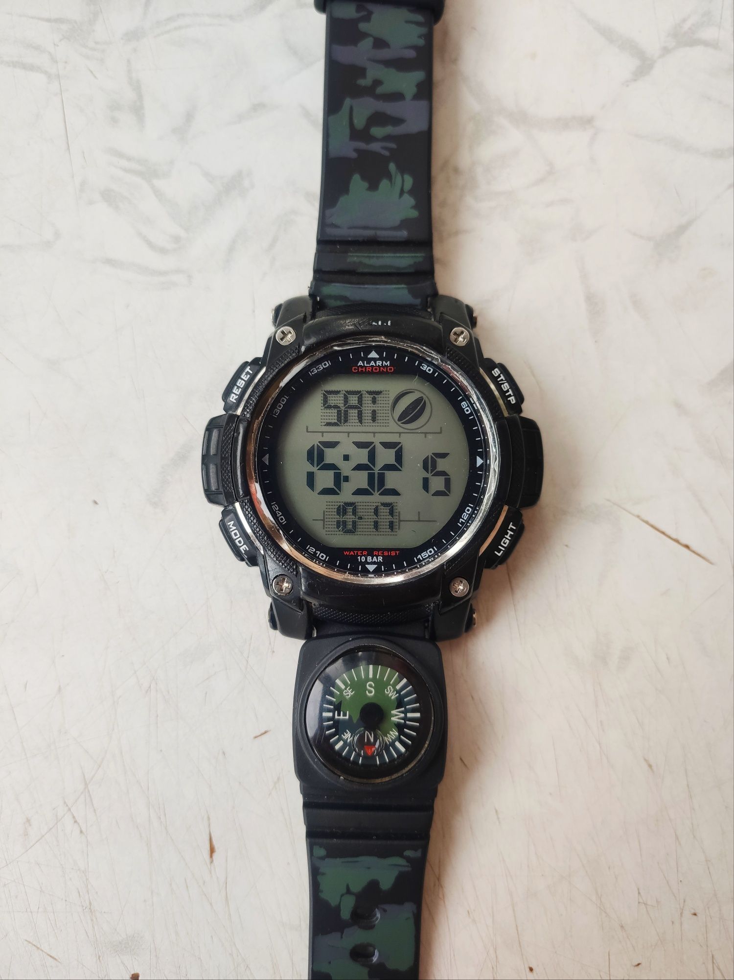 Часы Q&Q Alarm Chrono 10 Bar M119J002 - лучше Casio G-Shock, ЦЕНА ТОП