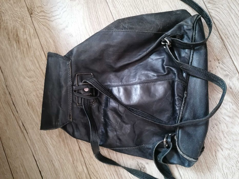 Plecak stary skóra