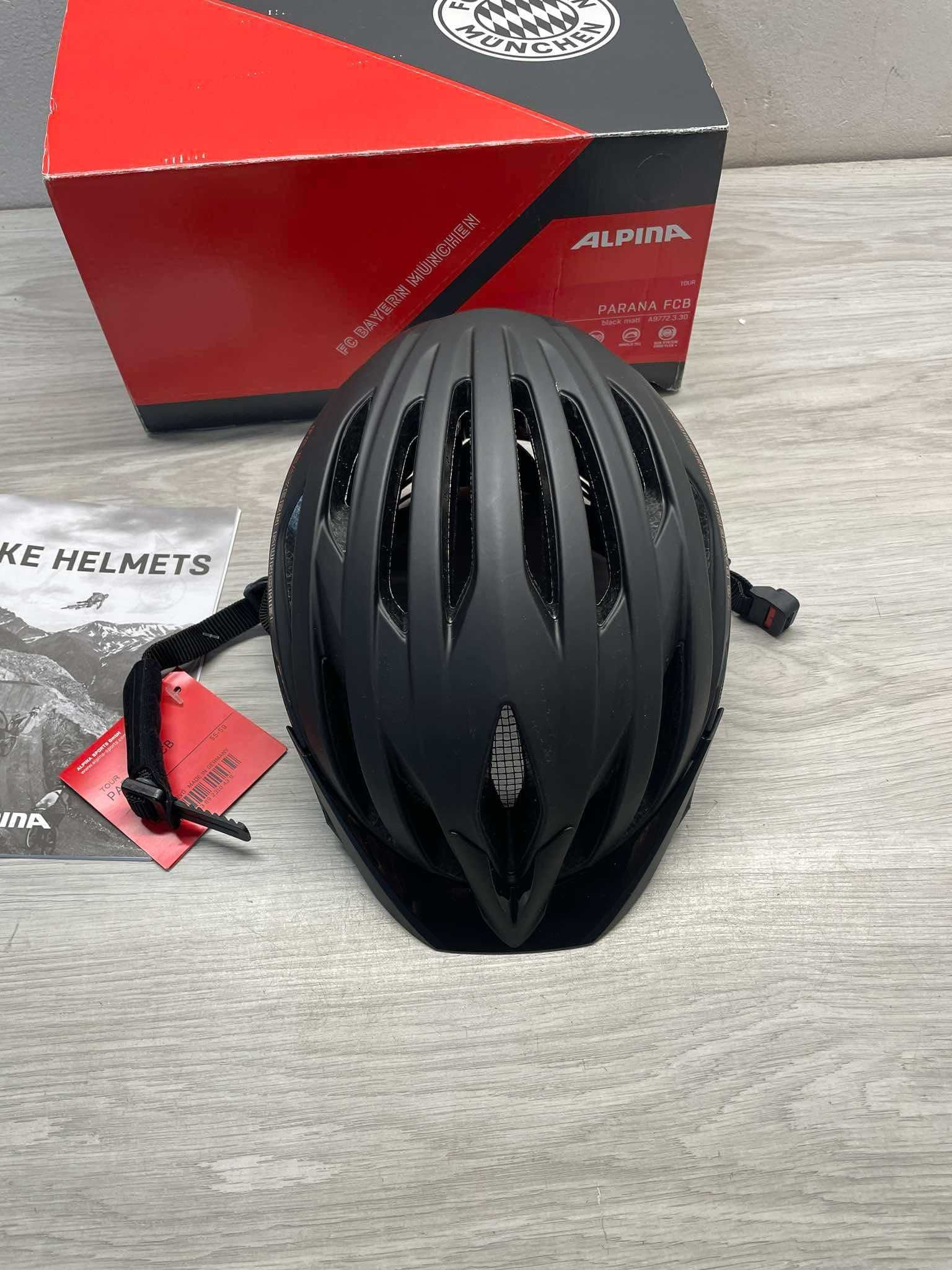 Kask rowerowy Alpina Parana Black Matt FC Bayern M 55-59cm