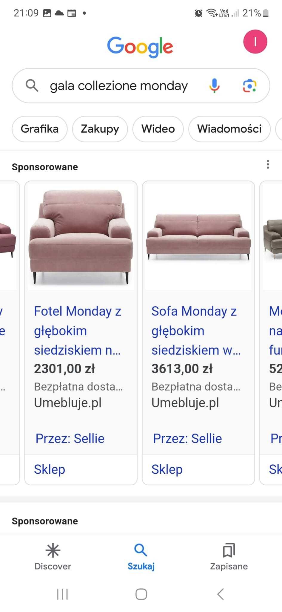 zestaw wypoczynkowy sofa trzyosobowa dwa fotele Gala Collezione Monday