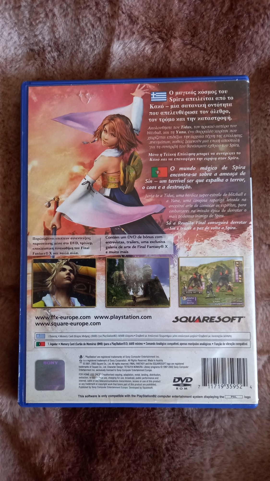 Final fantasy X Capa + Manual APENAS