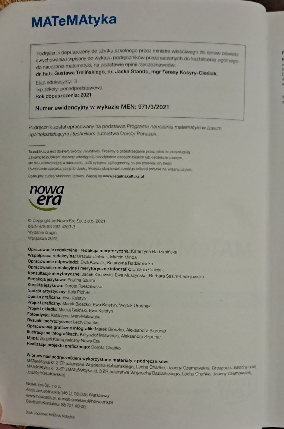 Matematyka 3, zakres podstawowy