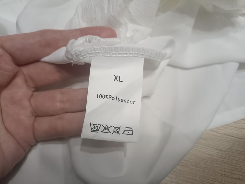Biała sukienka koronkowa boho roz. XL