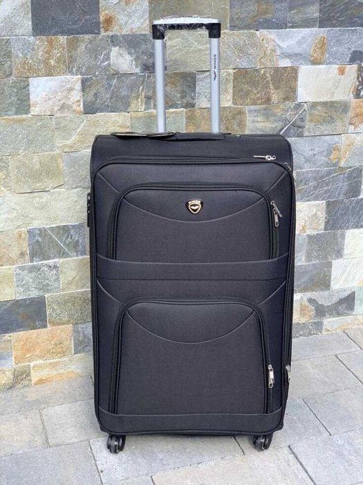 Валіза чемодан велика 110 літрів тканинна WINGS 6802 74x48x30+5 см