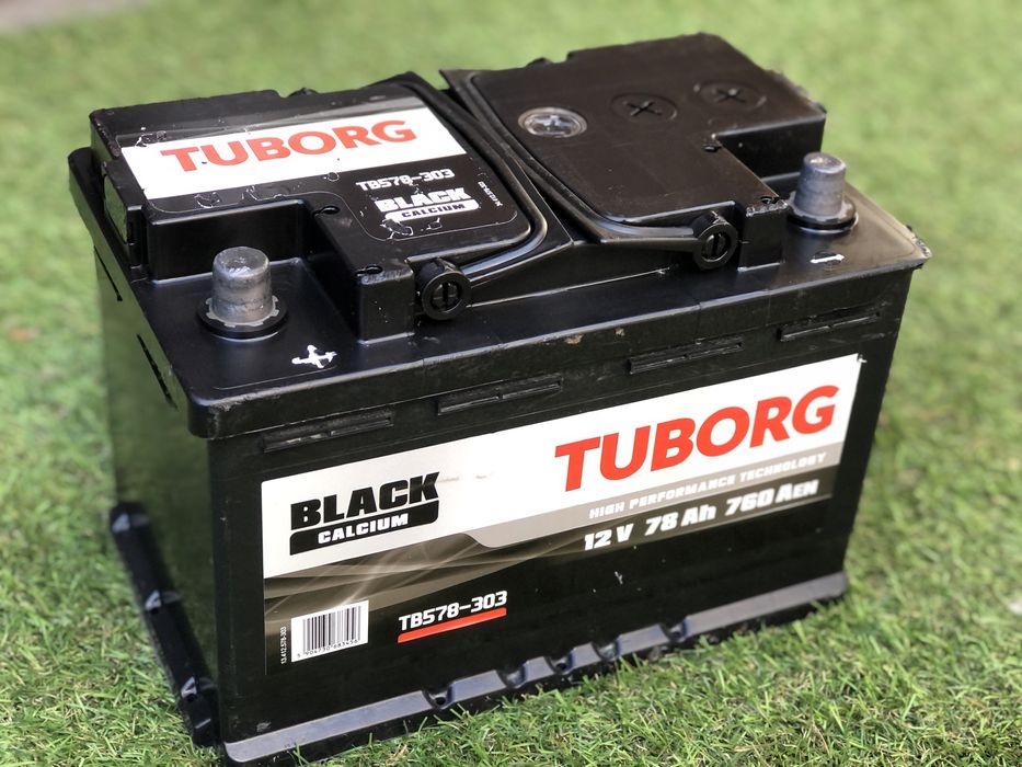 Akumulator używany Tuborg lewy plus odwrotny 12V 78Ah 760A
