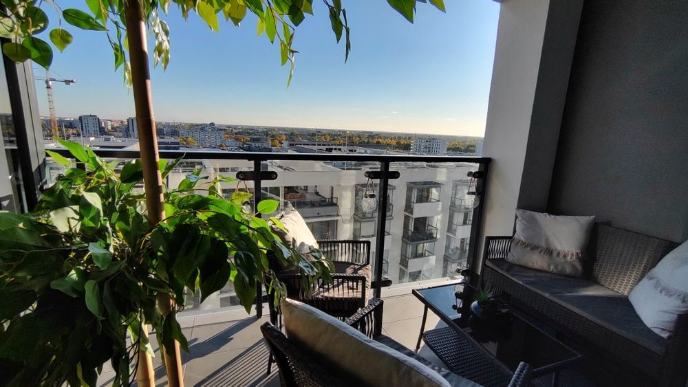 Apartament z widokiem, parking podziemny (opcja), klimatyzacja, Wola