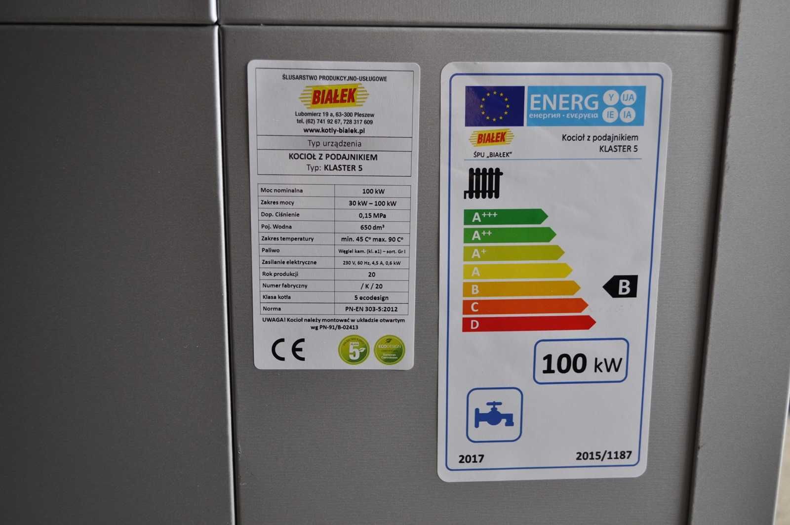 Kocioł Piec z podajnikiem na ekogroszek 100kW do 1400mkw PRODUCENT