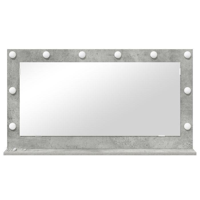 Vidaxl Lustro Toaletowe Szary Beton Beton 100 X 55 X 18 Cm Lustro