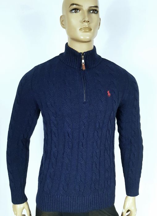 Polo Ralph Lauren warkocz wełna męski sweter rozmiar M