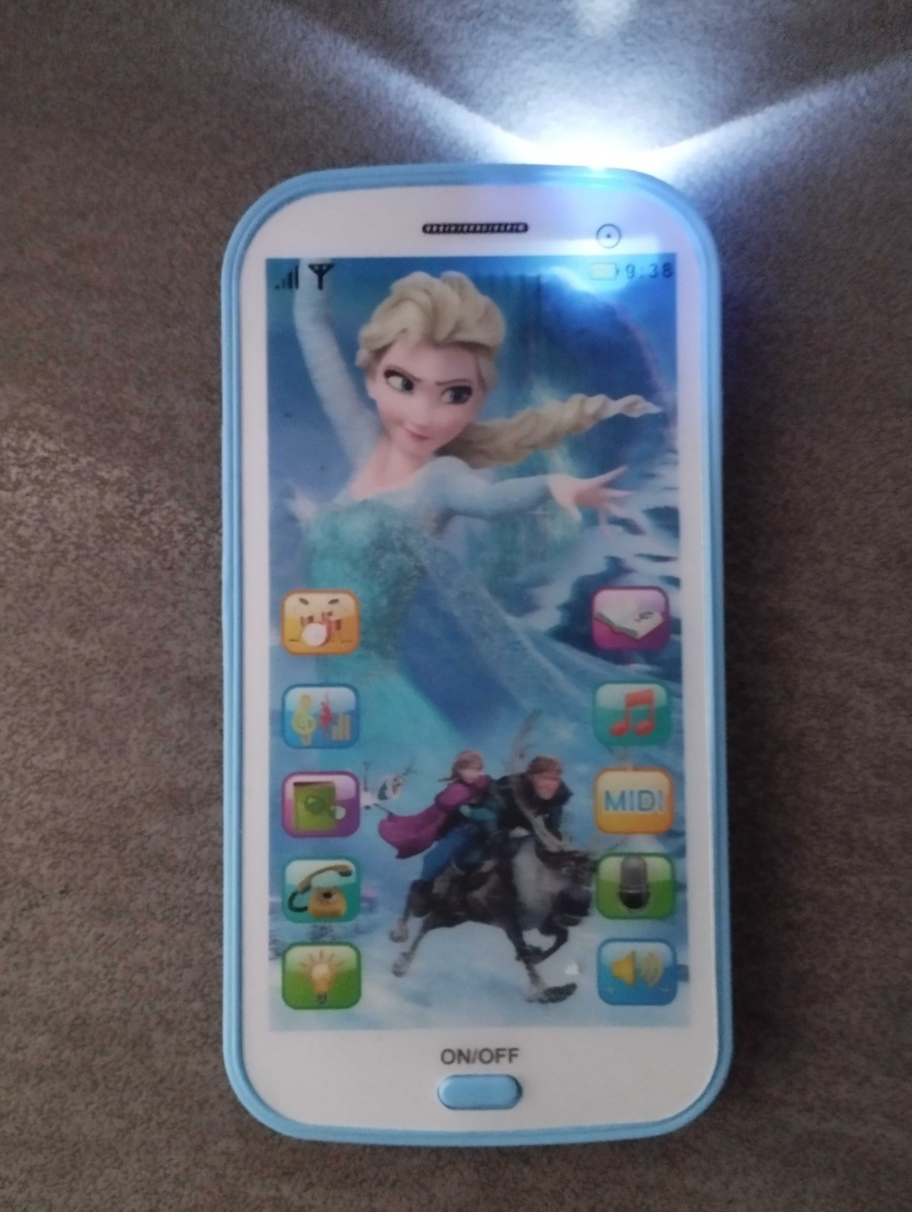 Elsa Kraina Lodu telefon dotykowy smartfon świeci 3+