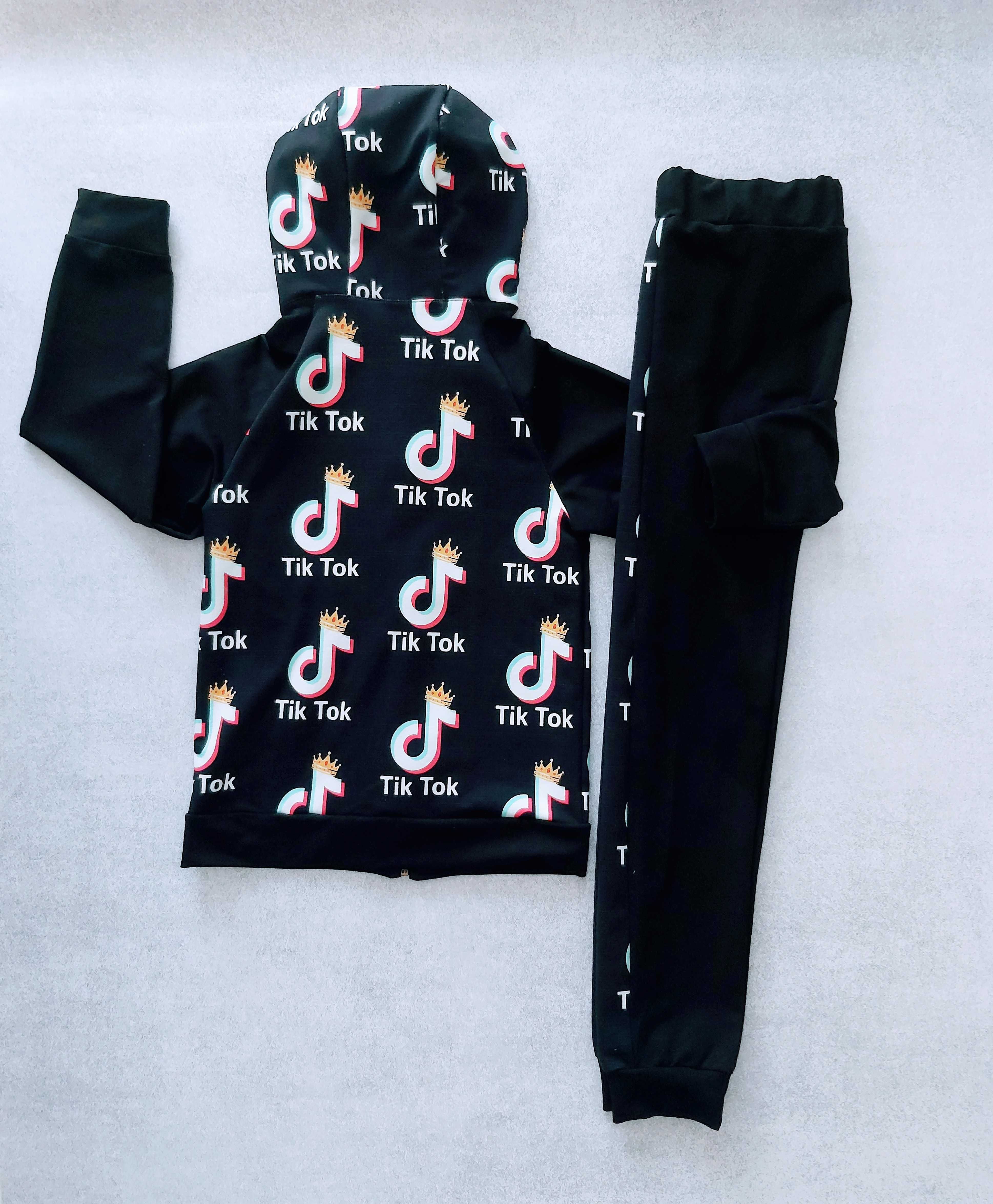 Dres dziewczęcy dziecięcy tik tok r.140 handmade