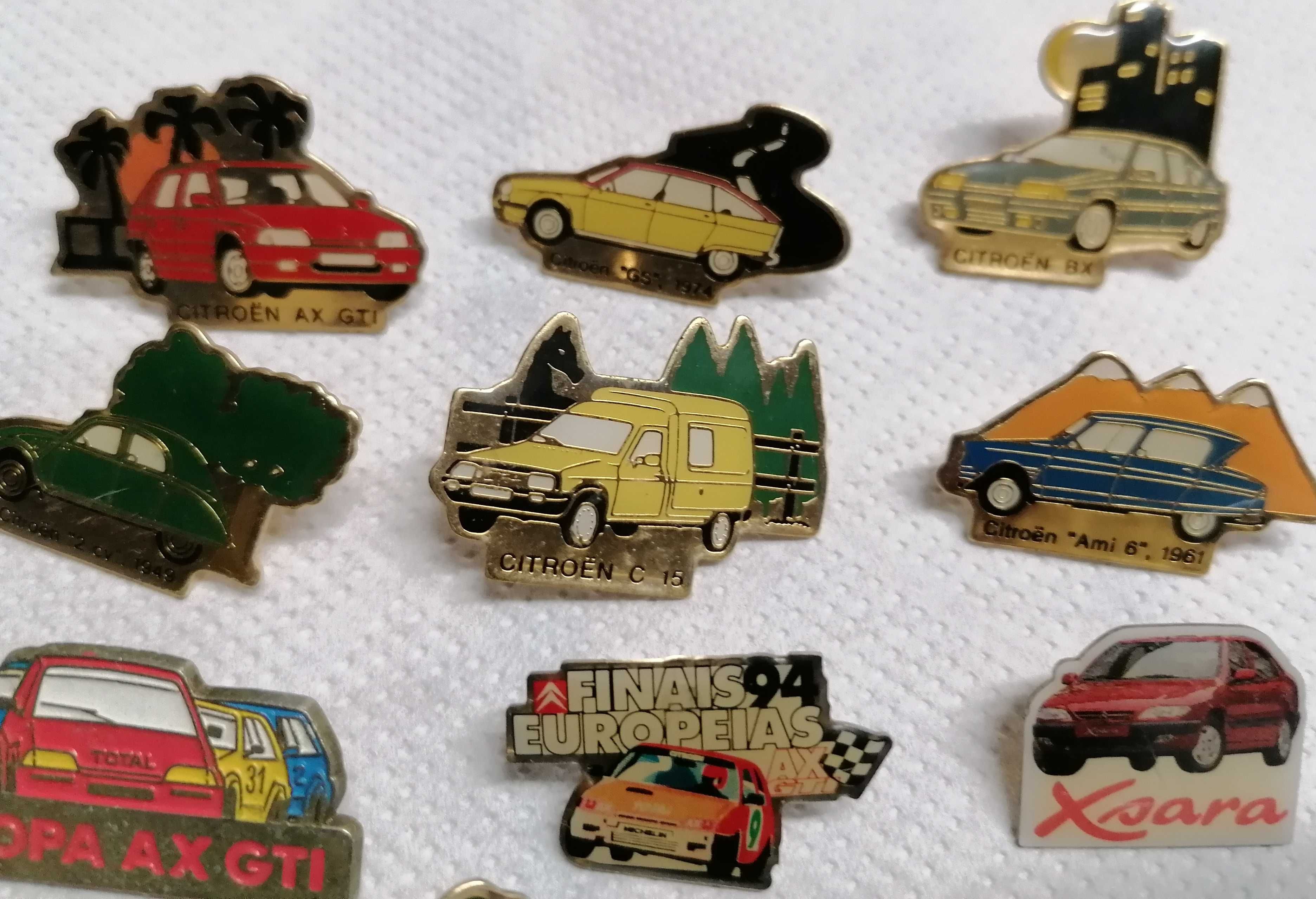 Pins "Citroeen", colecionador, lote com 15 pins