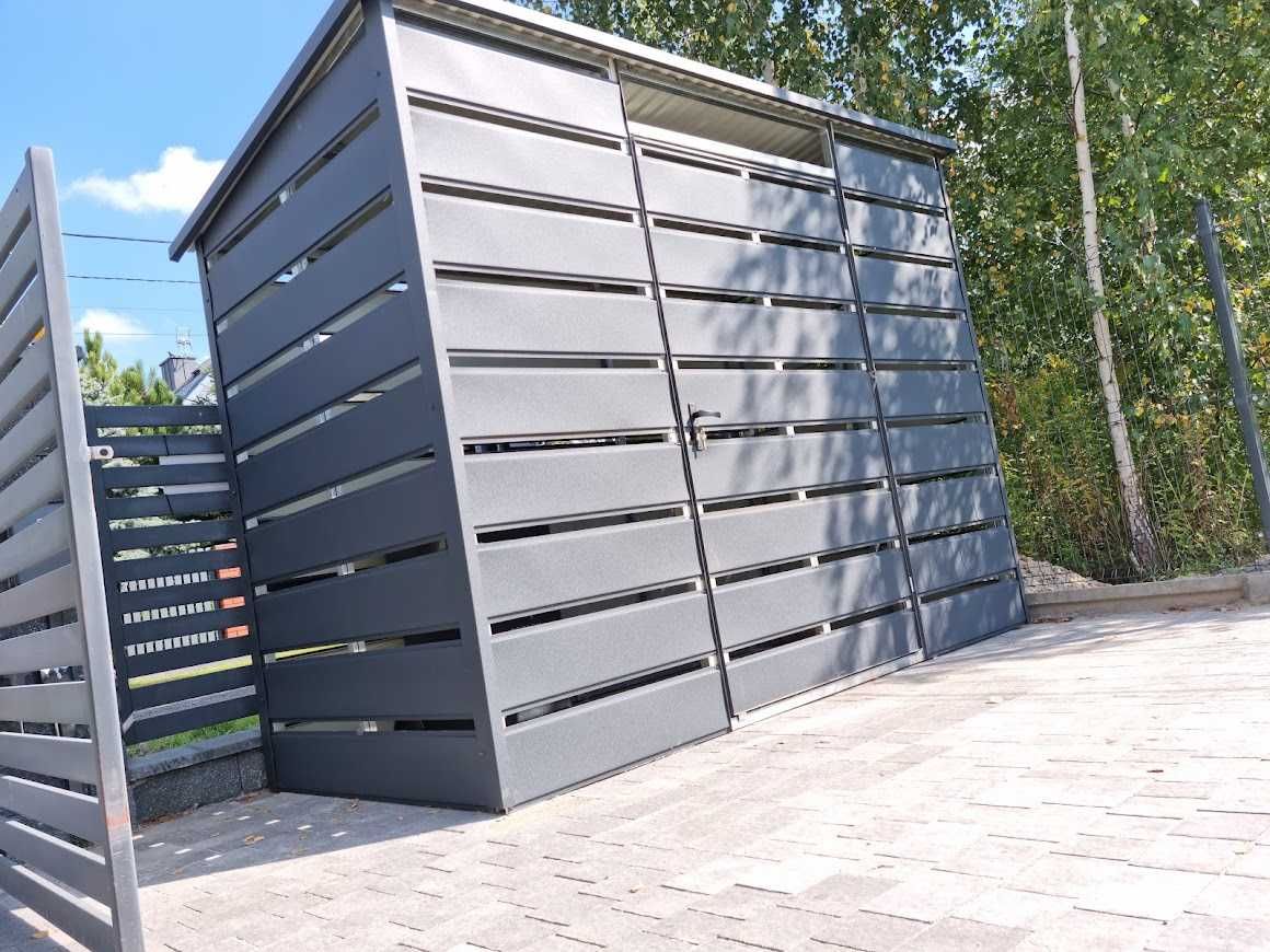 Duża Wiata Śmietnikowa Panelowa  5m x 1m Profil Ocynk