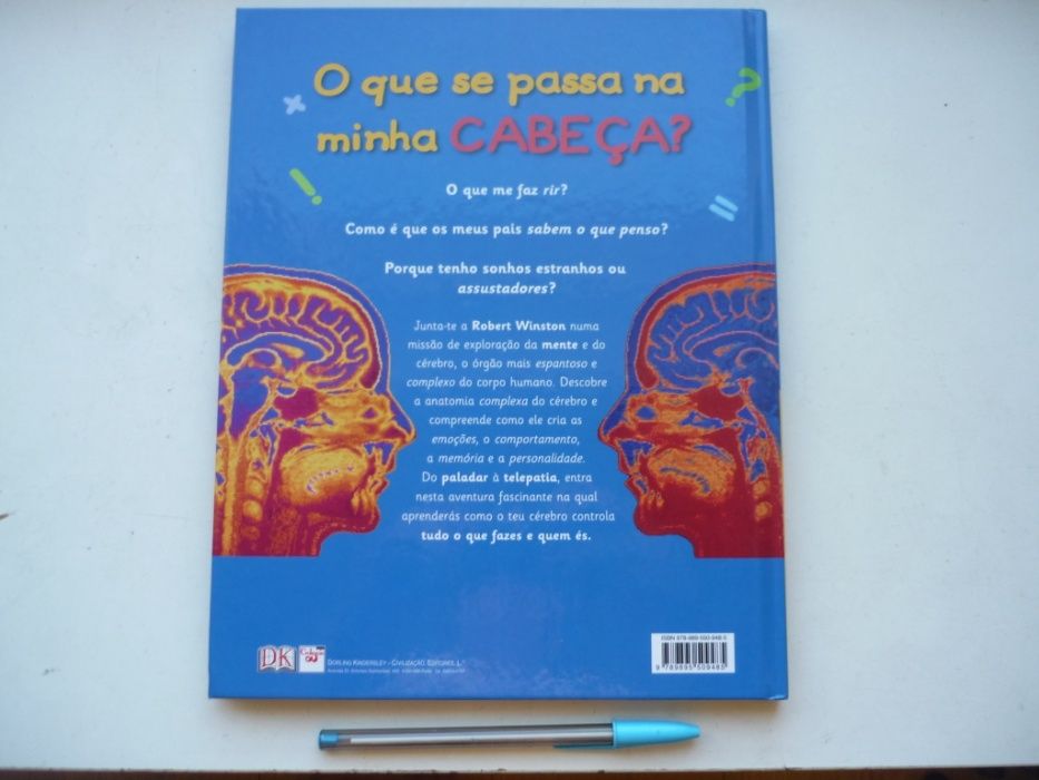 Livro juvenil O que se passa na minha cabeça? Conheces o teu cérebro?