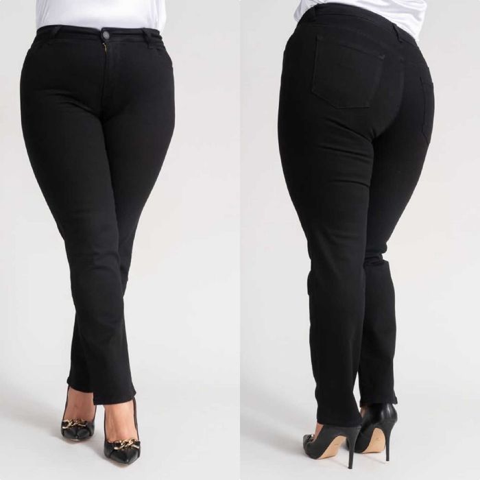 Czarne Spodnie Jeansowe Plus Size rozmiar 38,  Bawełna 97 %