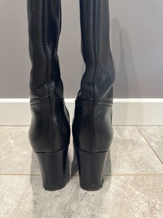 Чоботи жіночі шкіряні чорні Emanuele Gelmetti 40 розмір