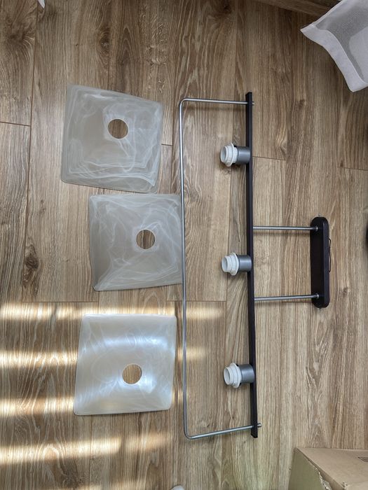 Żyrandol 3 punktowy brazowy