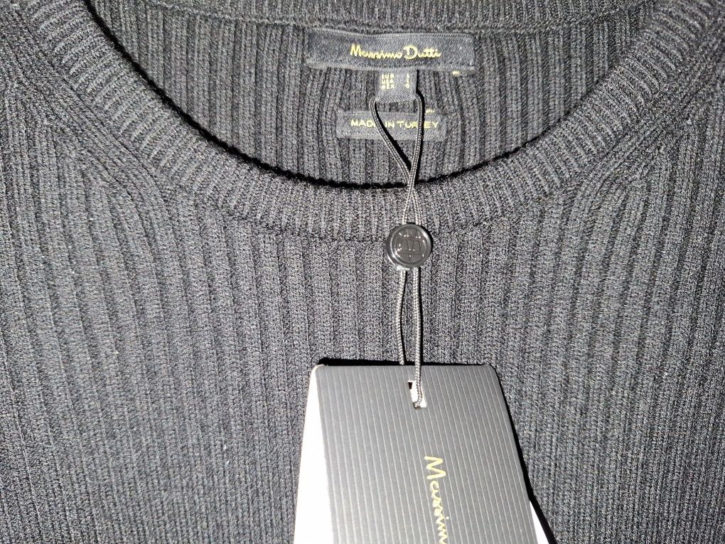 Nowy damski prążkowany sweter Massimo Dutti rozmiar. L